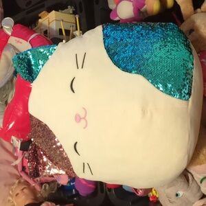 Squishmallow Valentine's 16-in plush Shaney Valentine's cat with sequins